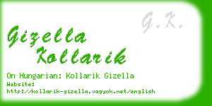 gizella kollarik business card